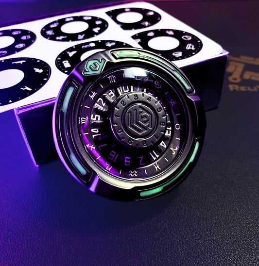[0210] Astrological Roulette Fidget Compass - ReliValveBlack
